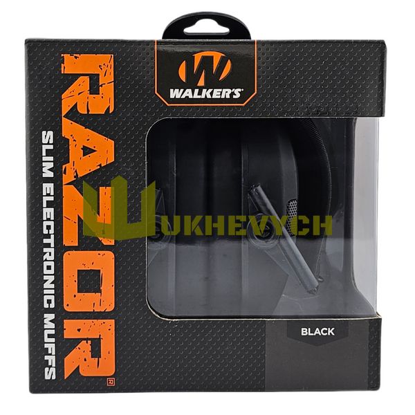 Активные тактические наушники Walker's Razor Slim Black, Чёрный  GWP-RSEM фото