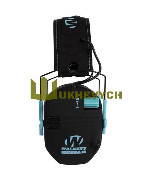 Активні тактичні навушники Walker's Razor Slim Teal Accent з кольоровим акцентом, Бірюзовий GWP-RSEM-TL фото