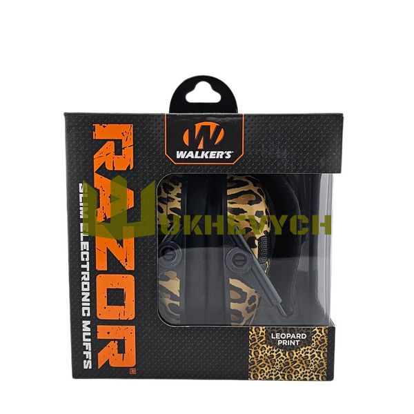 Активные тактические наушники Walker's Razor Slim Leopard Print, Леопардовый GWP-RSEM-LEO фото