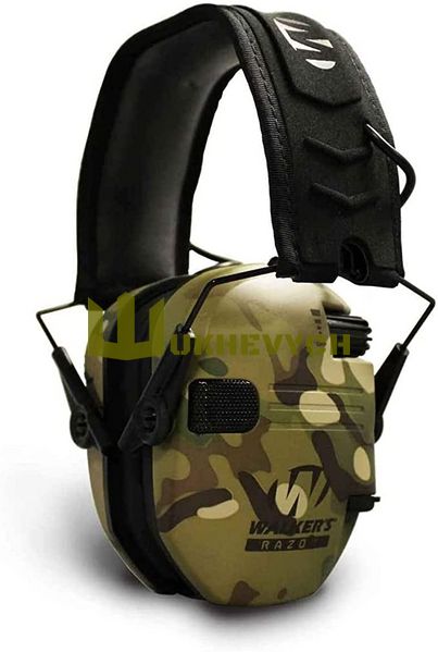 Комплект з активних тактичних навушників Walker's Razor Slim MultiCam із захисними окулярами Walker's Crosshair, Зелений мультикам GWP-RSEMSGL-MCC фото