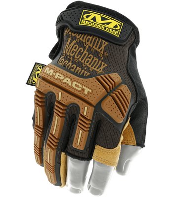 Тактичні рукавички Mechanix Leather M-Pact Fingerless Framer LFR-75-008 фото