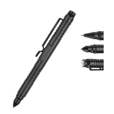 Ручка з ліхтариком та склобоєм Prymara TAC-PEN-T9-BK фото