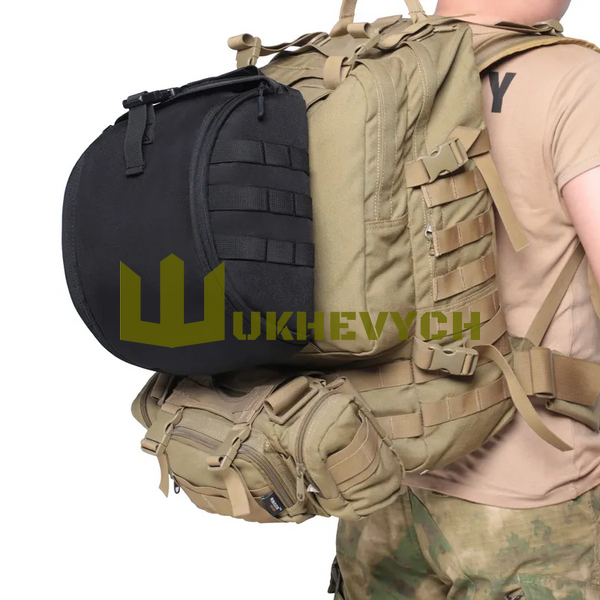 Сумка для шлема тактическая с креплениями MOLLE HBAG-01-BK фото