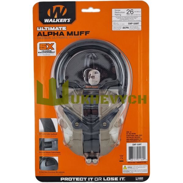 Активные тактические наушники Walker's Ultimate Alpha Electronic Earmuffs GWP-XAMT фото